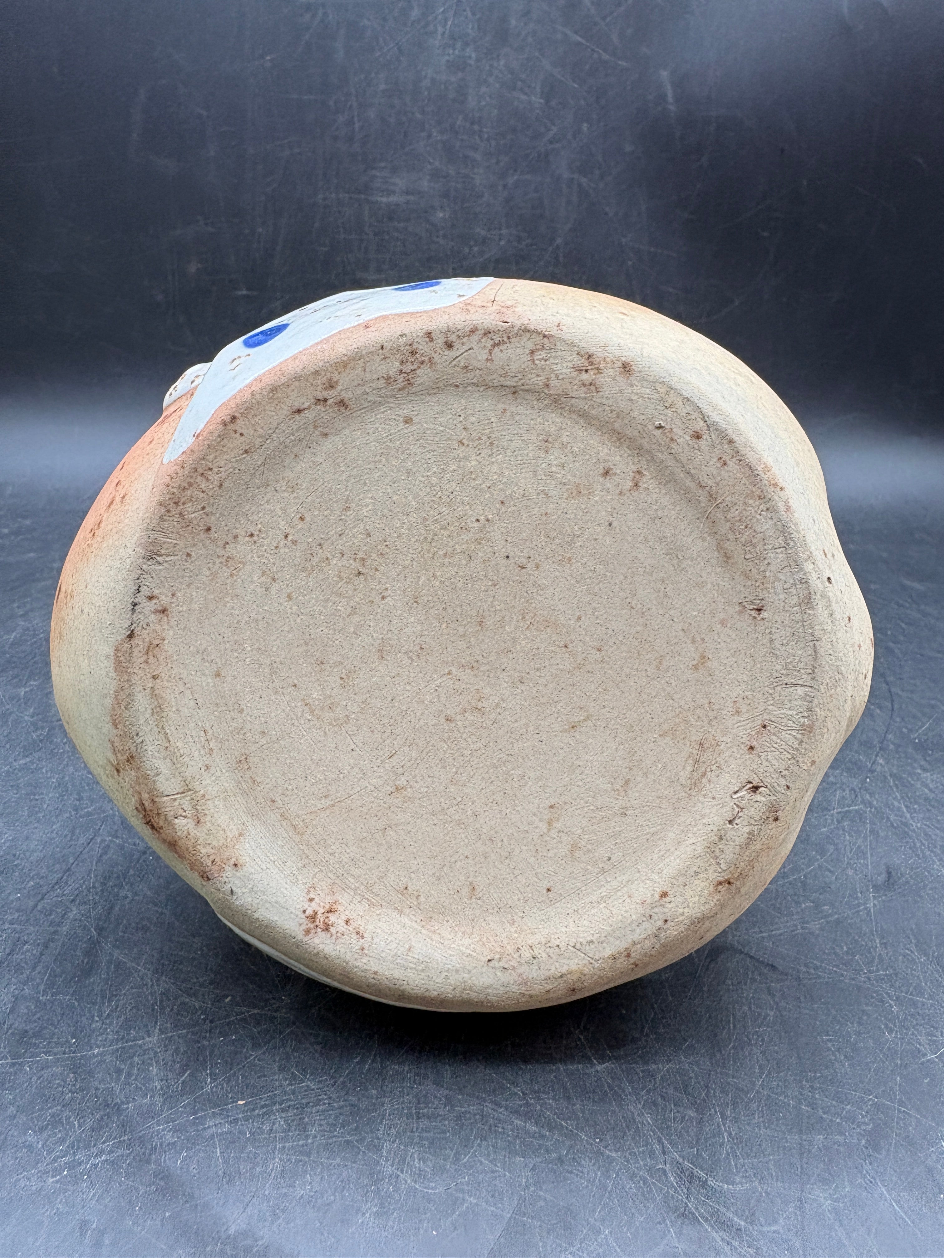 Vintage Hyottoko Okame Japanese Two-Faced Incense Holder - Tea Light Holder