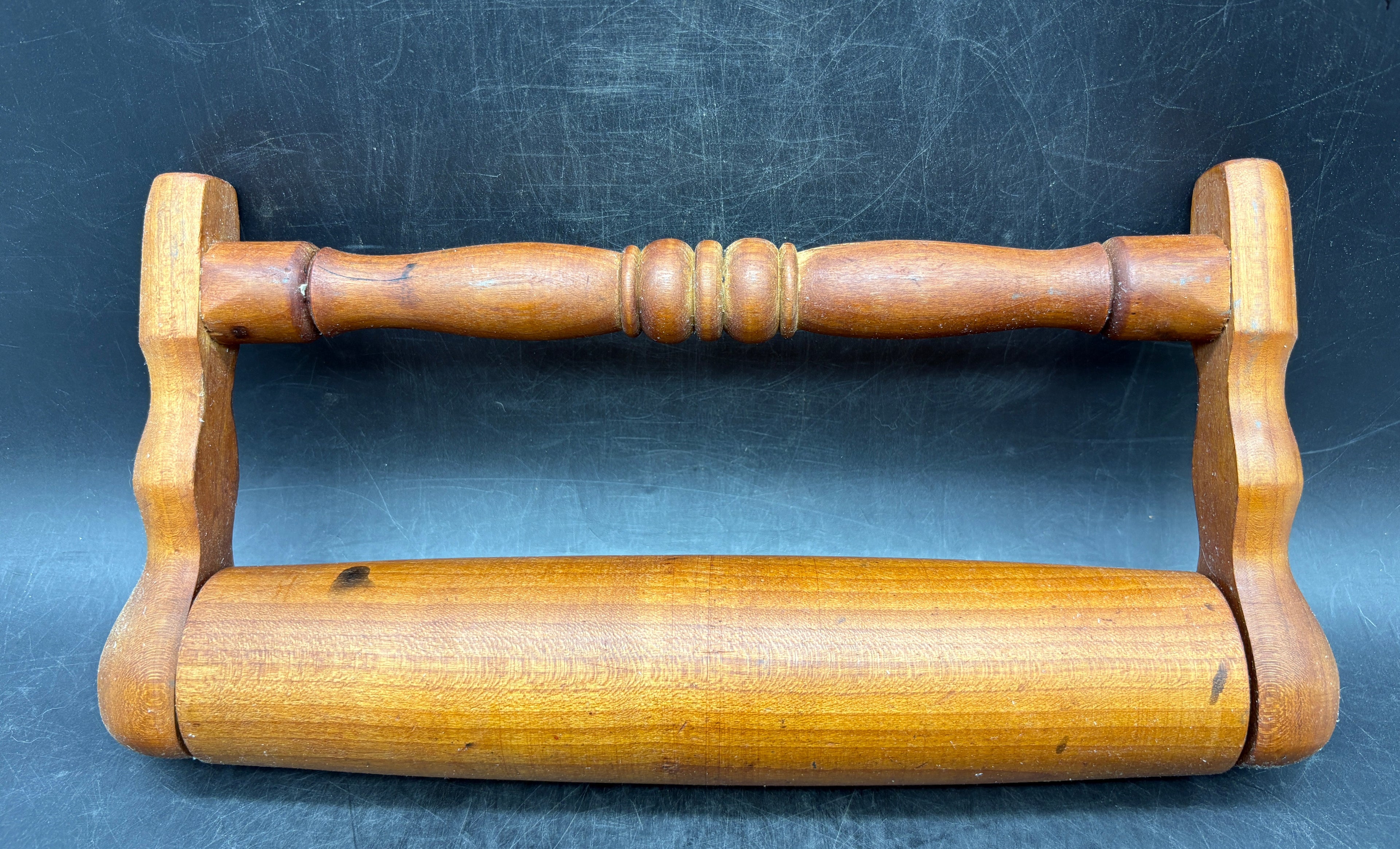 Vintage Pennsylvania Dutch Rolling Pin Draal-huls Wood Farmhouse Primitive