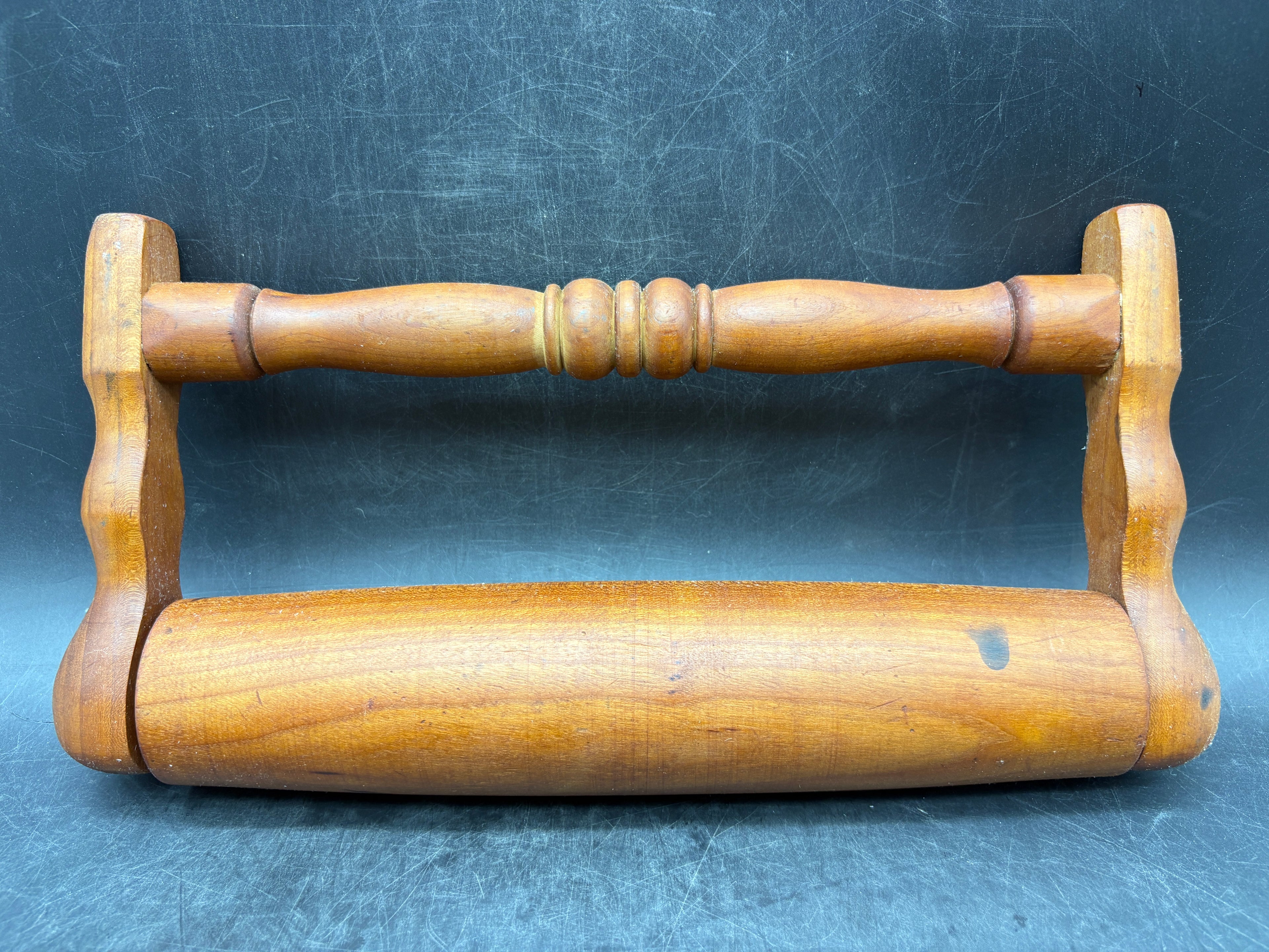 Vintage Pennsylvania Dutch Rolling Pin Draal-huls Wood Farmhouse Primitive