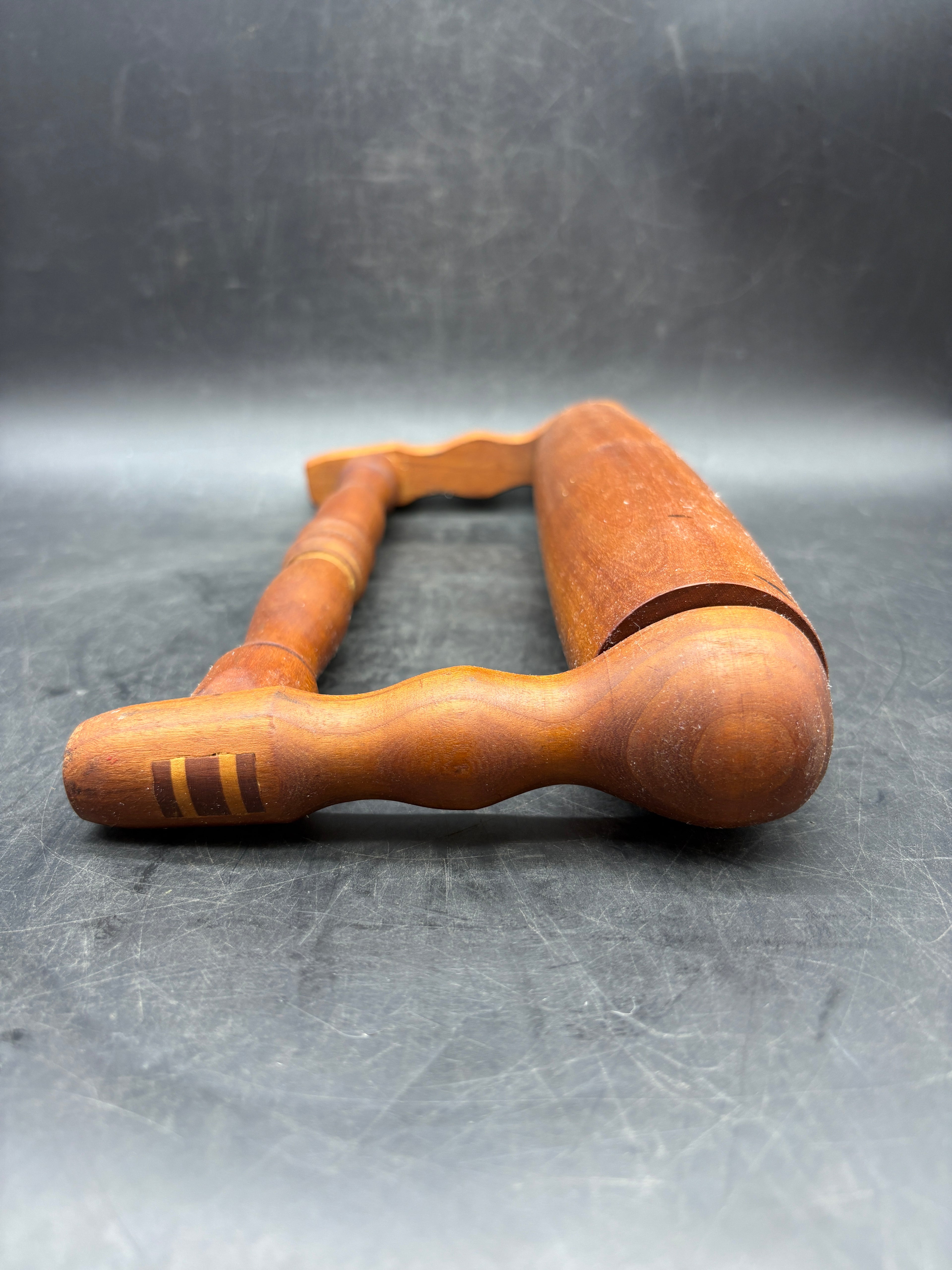 Vintage Pennsylvania Dutch Rolling Pin Draal-huls Wood Farmhouse Primitive