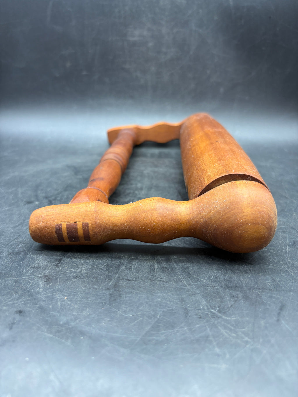 Vintage Pennsylvania Dutch Rolling Pin Draal-huls Wood Farmhouse Primitive
