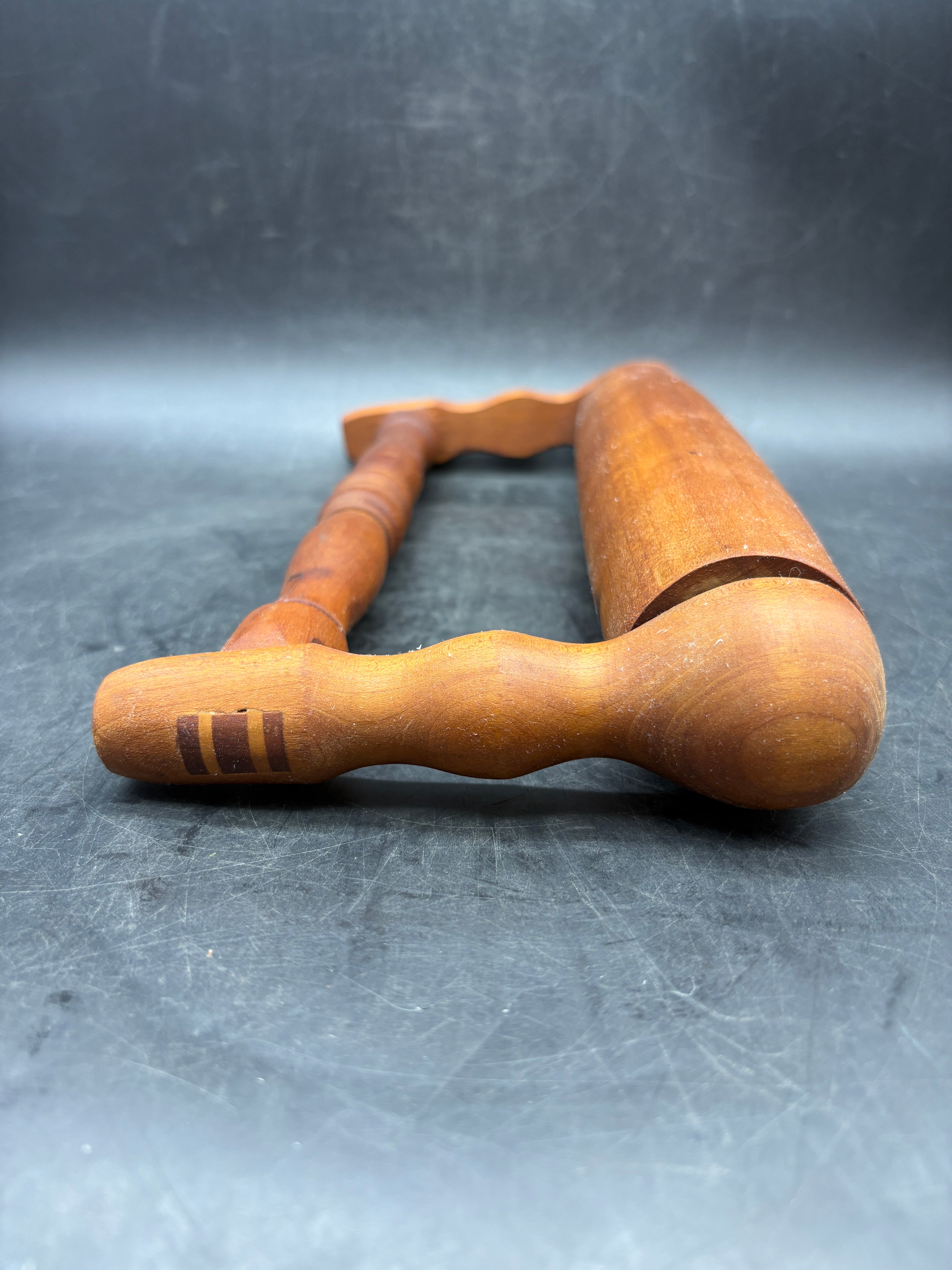 Vintage Pennsylvania Dutch Rolling Pin Draal-huls Wood Farmhouse Primitive