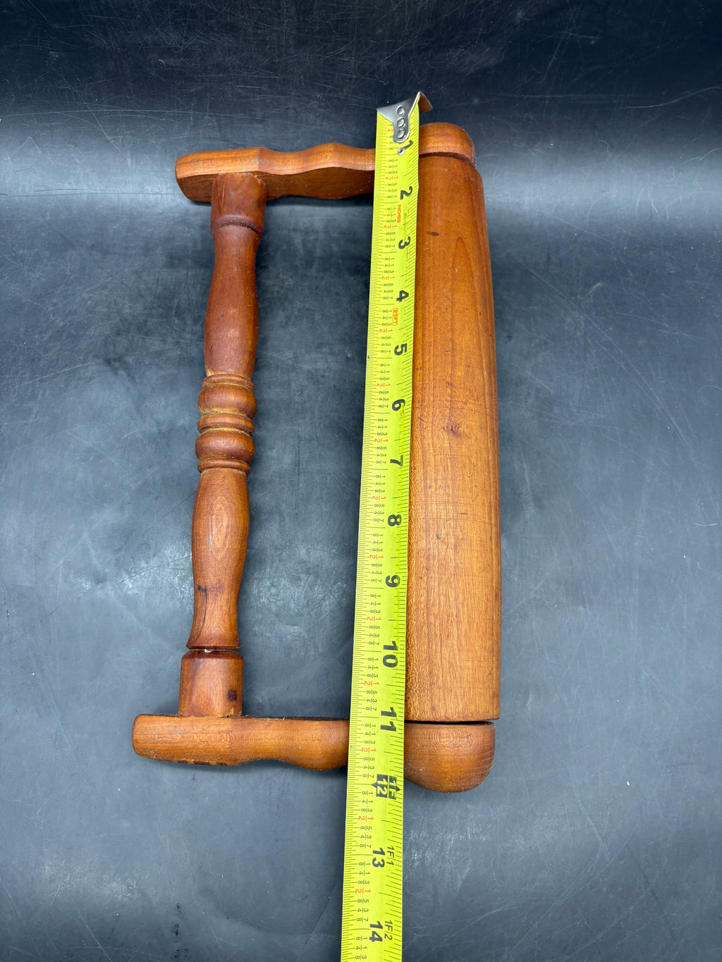 Vintage Pennsylvania Dutch Rolling Pin Draal-huls Wood Farmhouse Primitive