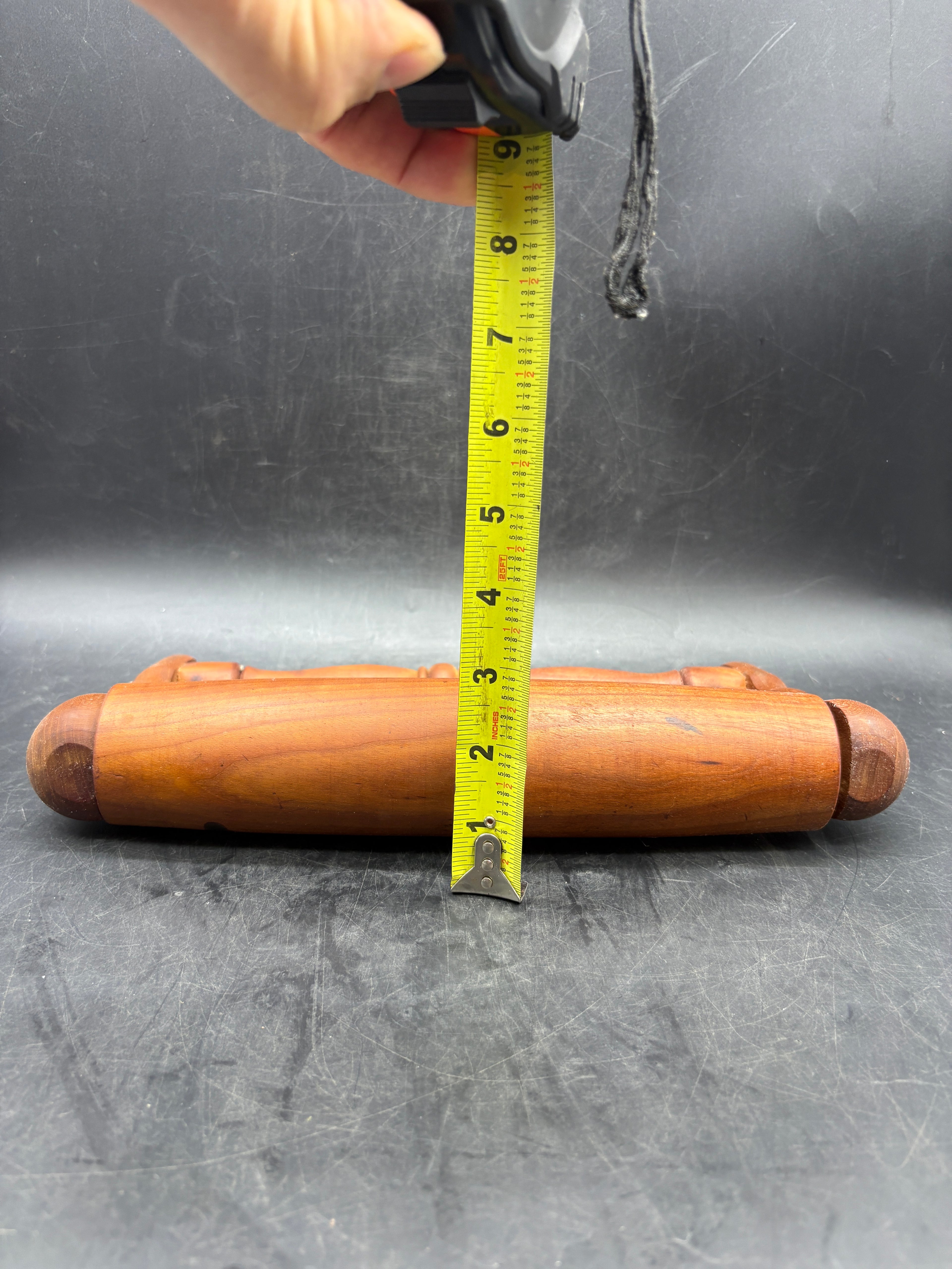 Vintage Pennsylvania Dutch Rolling Pin Draal-huls Wood Farmhouse Primitive