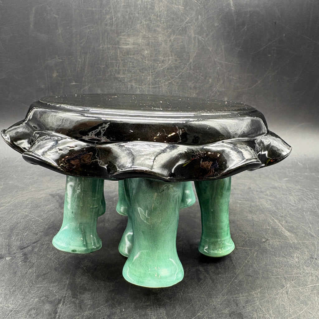 Foley Pottery Awda Handmade Foley Art Pottery Flower Vase with Frog | Rust and Lace