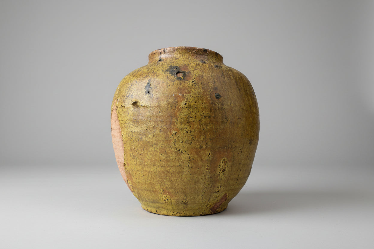 Shigaraki Style Raku Pottery Vase One-of-a-kind piece