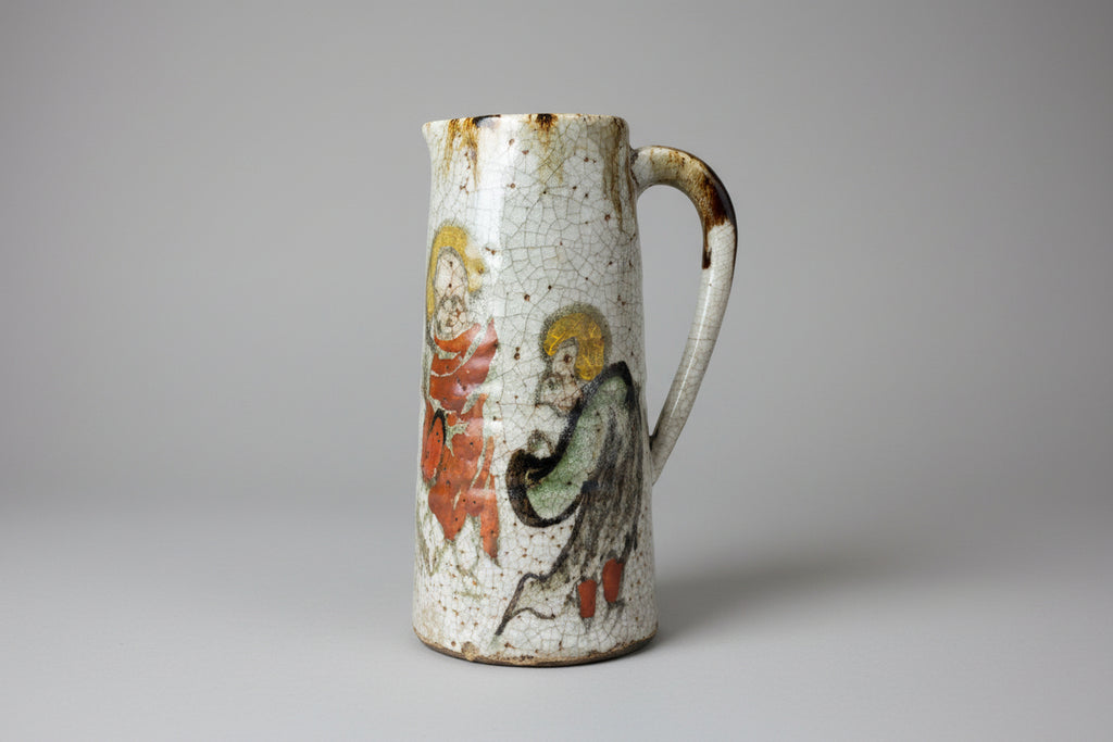 Vallauris Style Mid-Century Bird Pottery Vessel