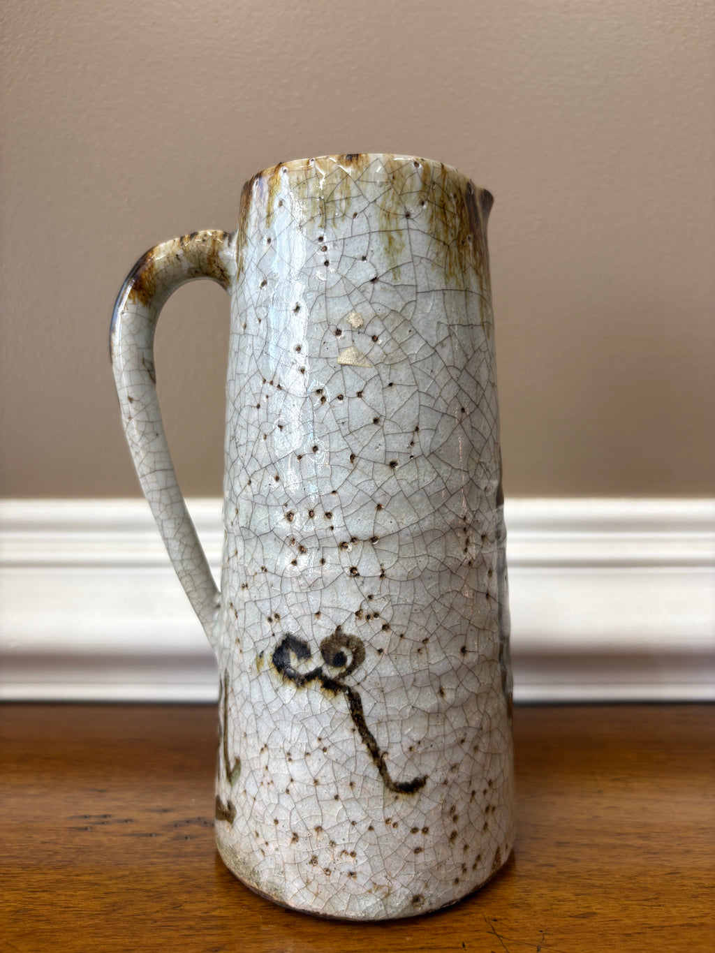 Vallauris Style Mid-Century Bird Pottery Vessel