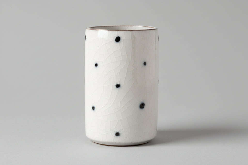 Handmade Polka Dot Yunomi Style Ceramic Cup