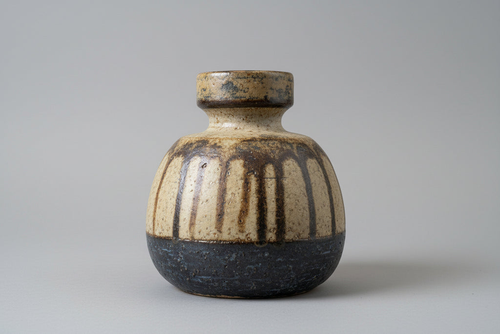 Vintage Soholm Stentoj Bornholm Denmark Pottery Vase 3232-1