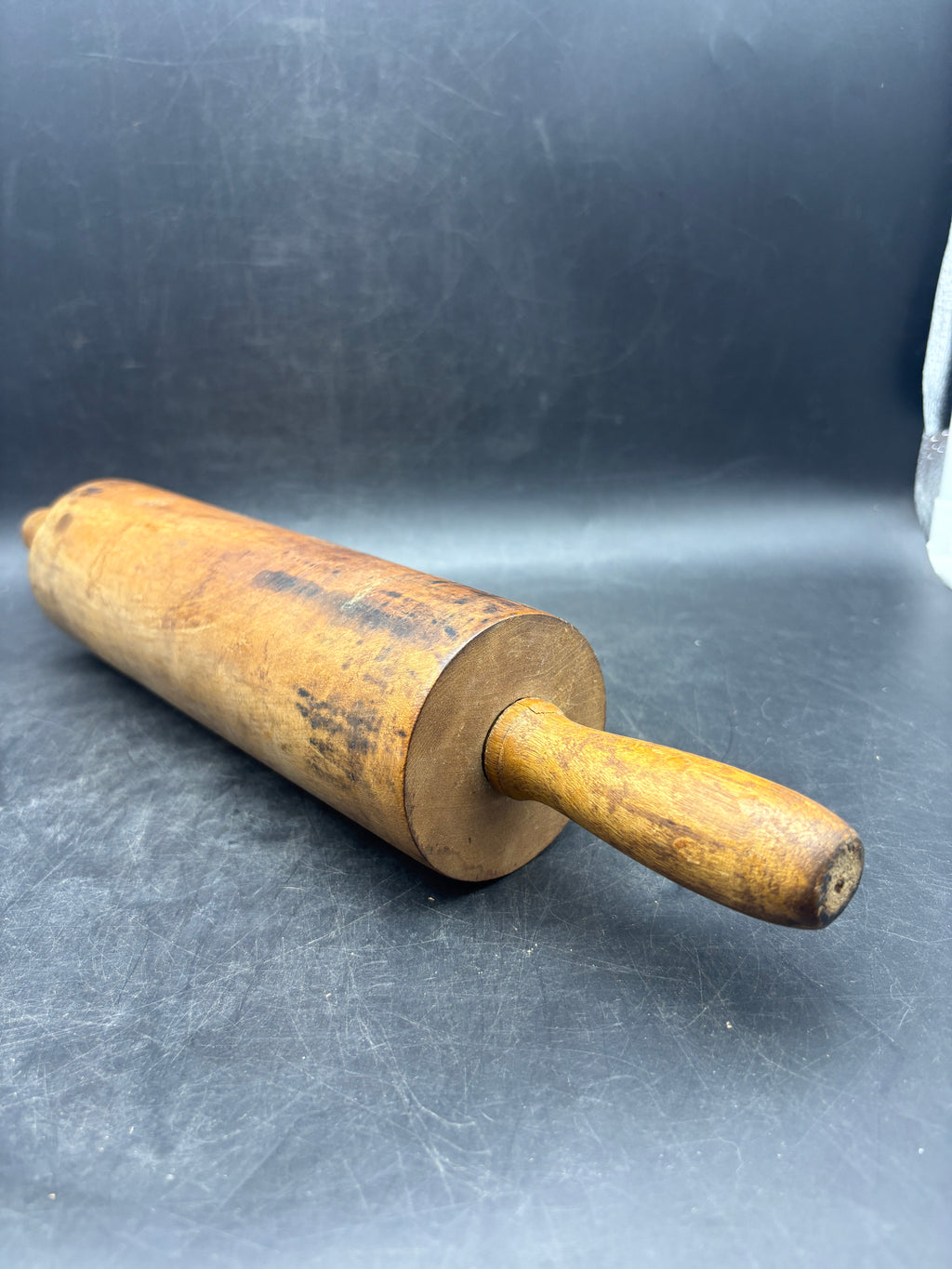 Primitive Wooden Rolling Pin | Heavy Solid Wood | 17" x 2.5"