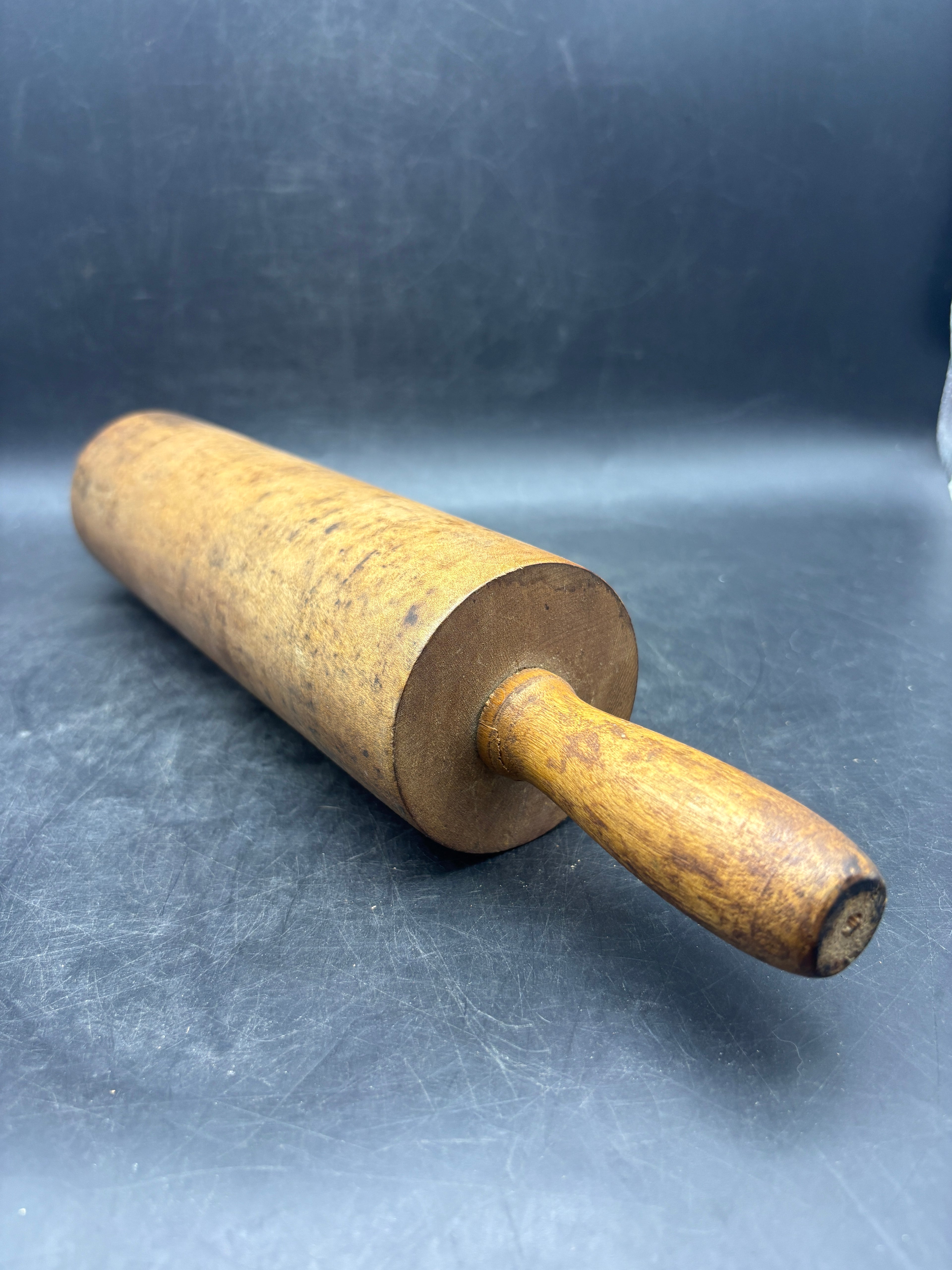 Primitive Wooden Rolling Pin | Heavy Solid Wood | 17" x 2.5"