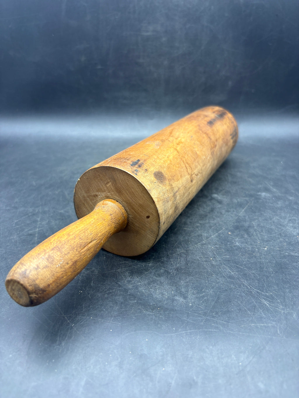 Primitive Wooden Rolling Pin | Heavy Solid Wood | 17" x 2.5"