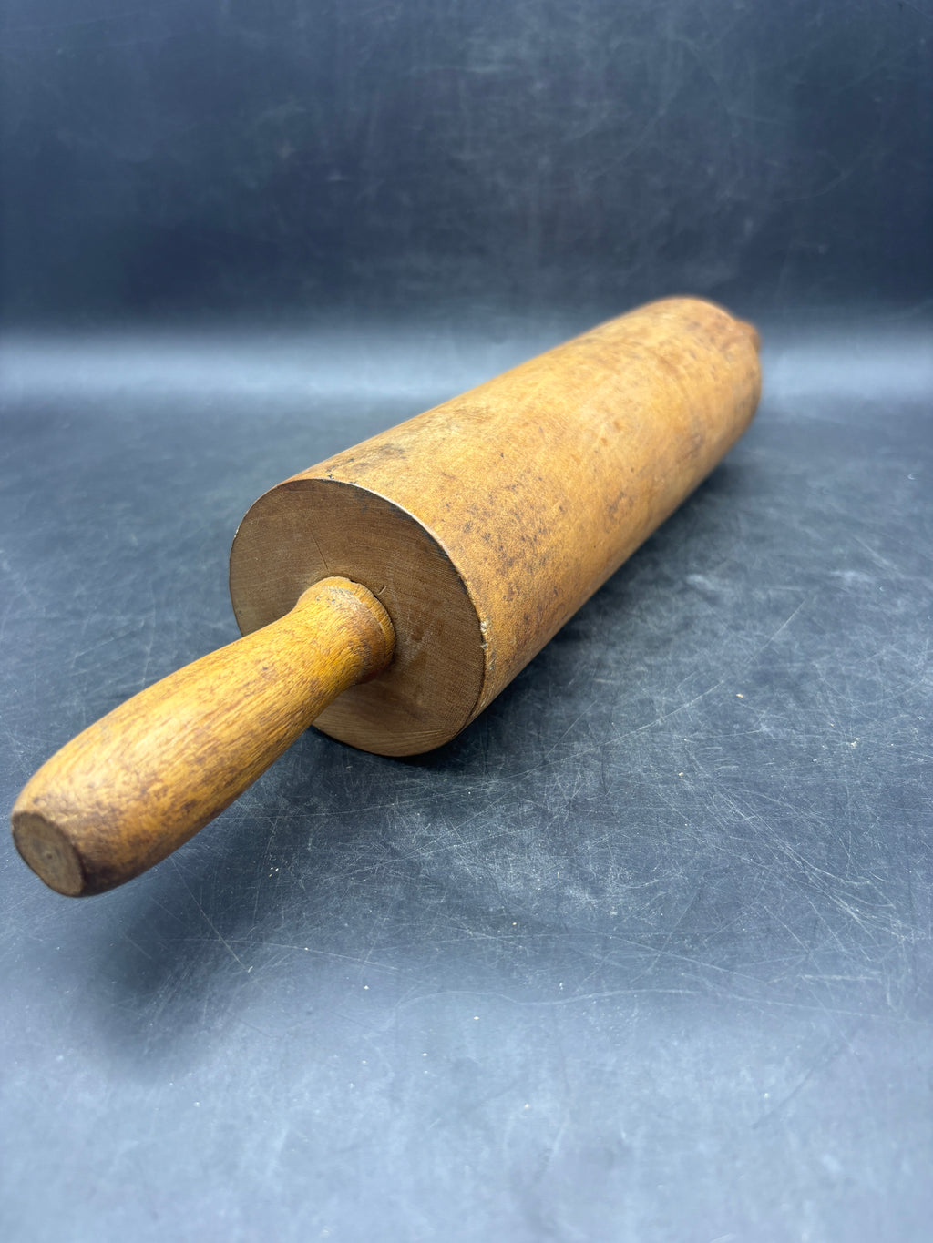 Primitive Wooden Rolling Pin | Heavy Solid Wood | 17" x 2.5"