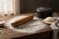 Vintage One-Piece Handmade Wooden Rolling Pin | Rustic Kitchen Primitive