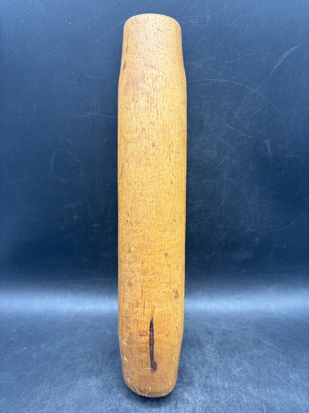 Vintage One-Piece Handmade Wooden Rolling Pin | Rustic Kitchen Primitive
