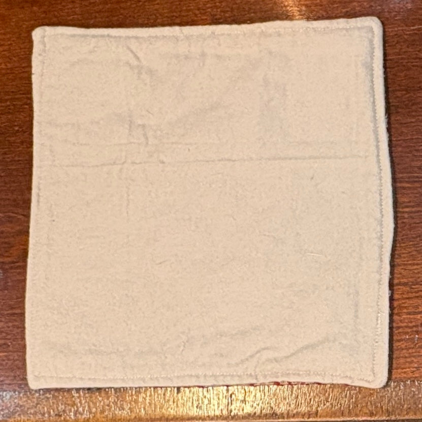 Handmade Coverlet Table Mat — 8" x 8" Vintage Quilt Square