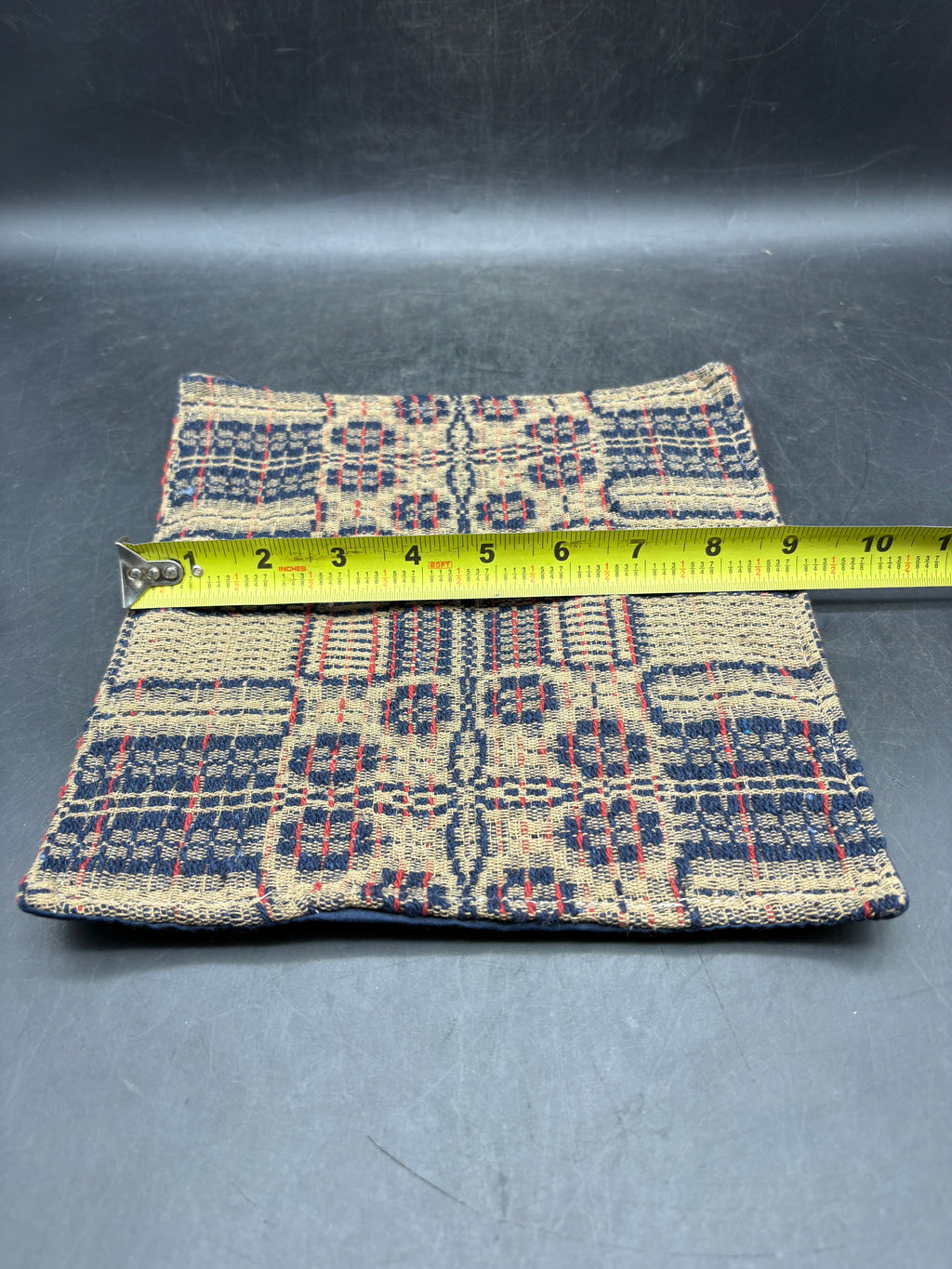 Handmade Coverlet Table Mat — 8" x 8" Vintage Quilt Square