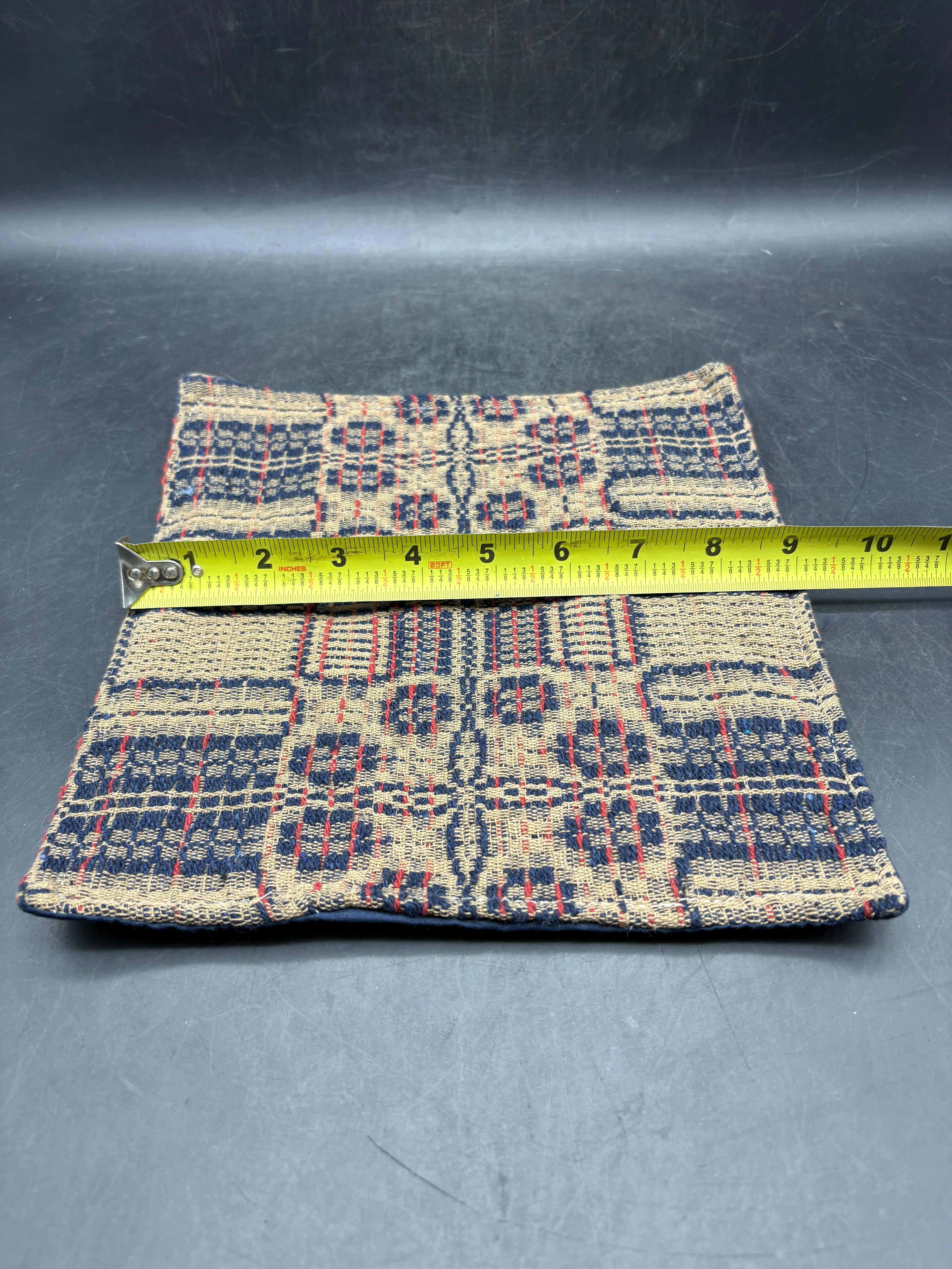 Handmade Coverlet Table Mat — 8" x 8" Vintage Quilt Square