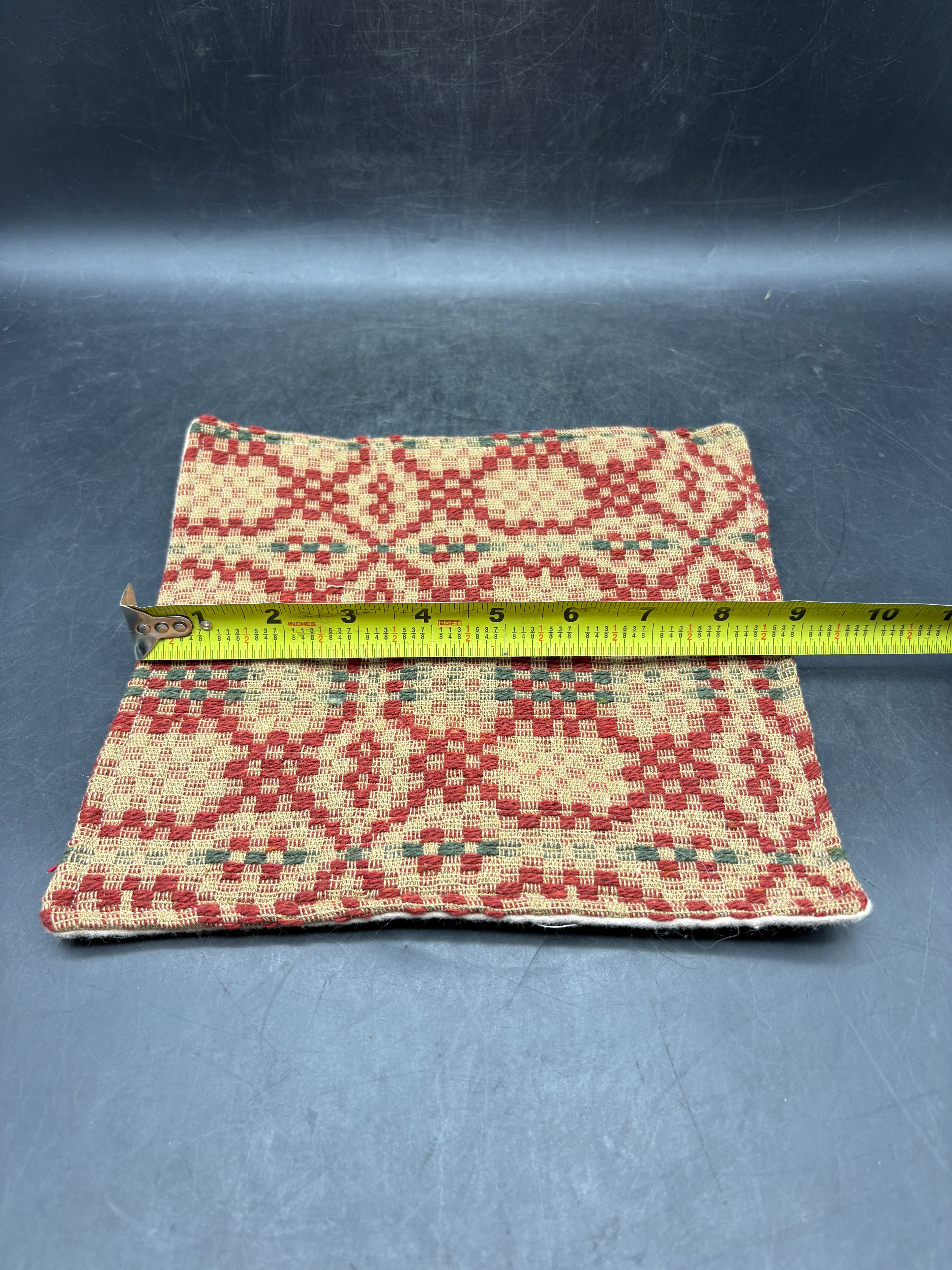 Handmade Coverlet Table Mat — 8" x 8" Vintage Quilt Square