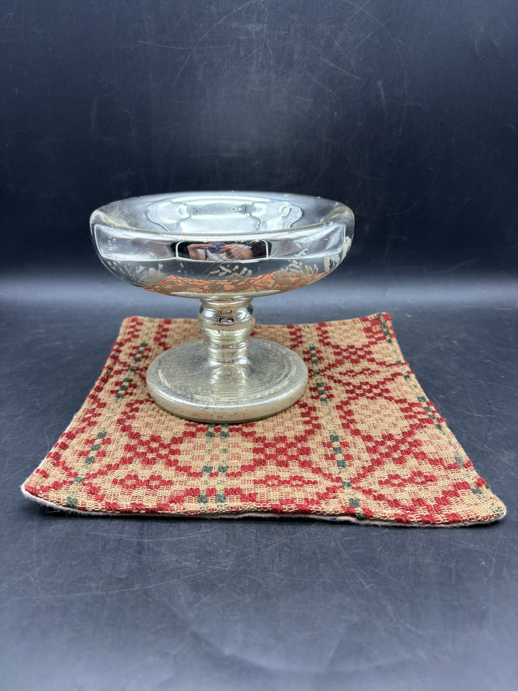 Handmade Coverlet Table Mat — 8" x 8" Vintage Quilt Square