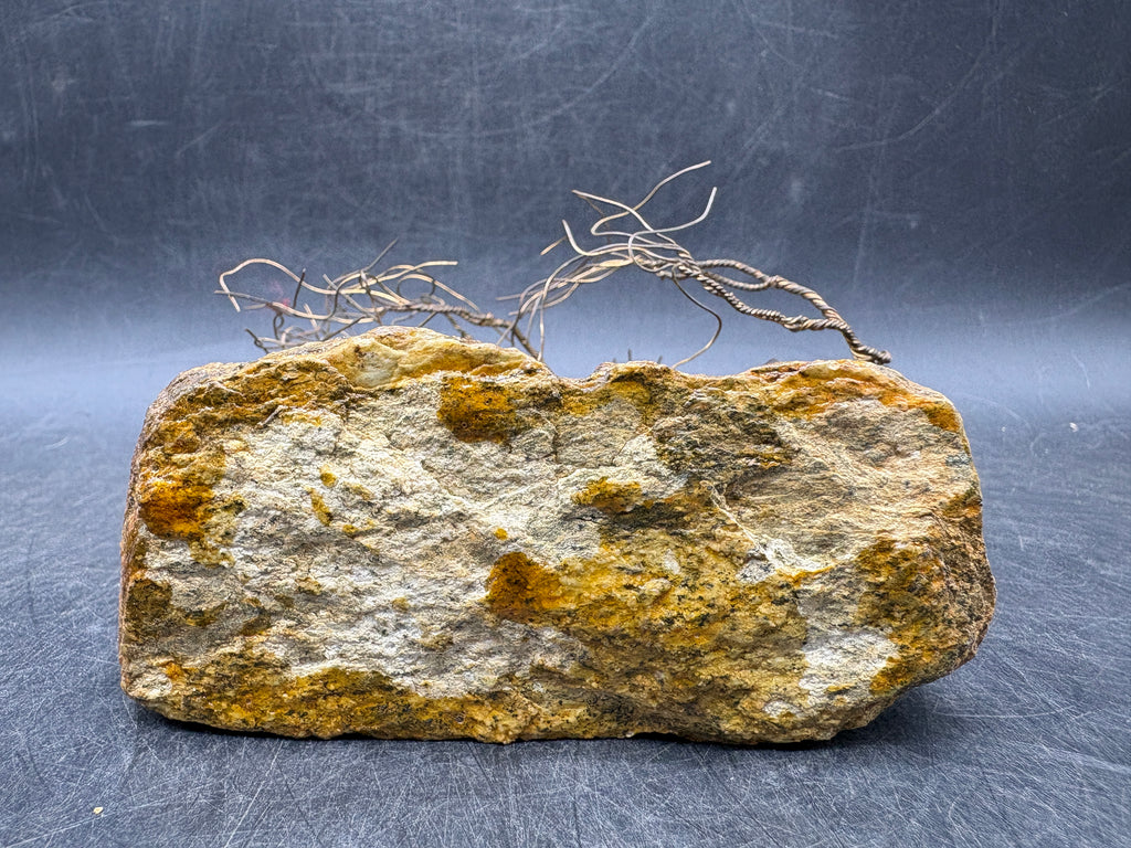 Vintage Handcrafted Wire Bonsai Tree Sculpture | Driftwood Base | MCM Organic Modern Art