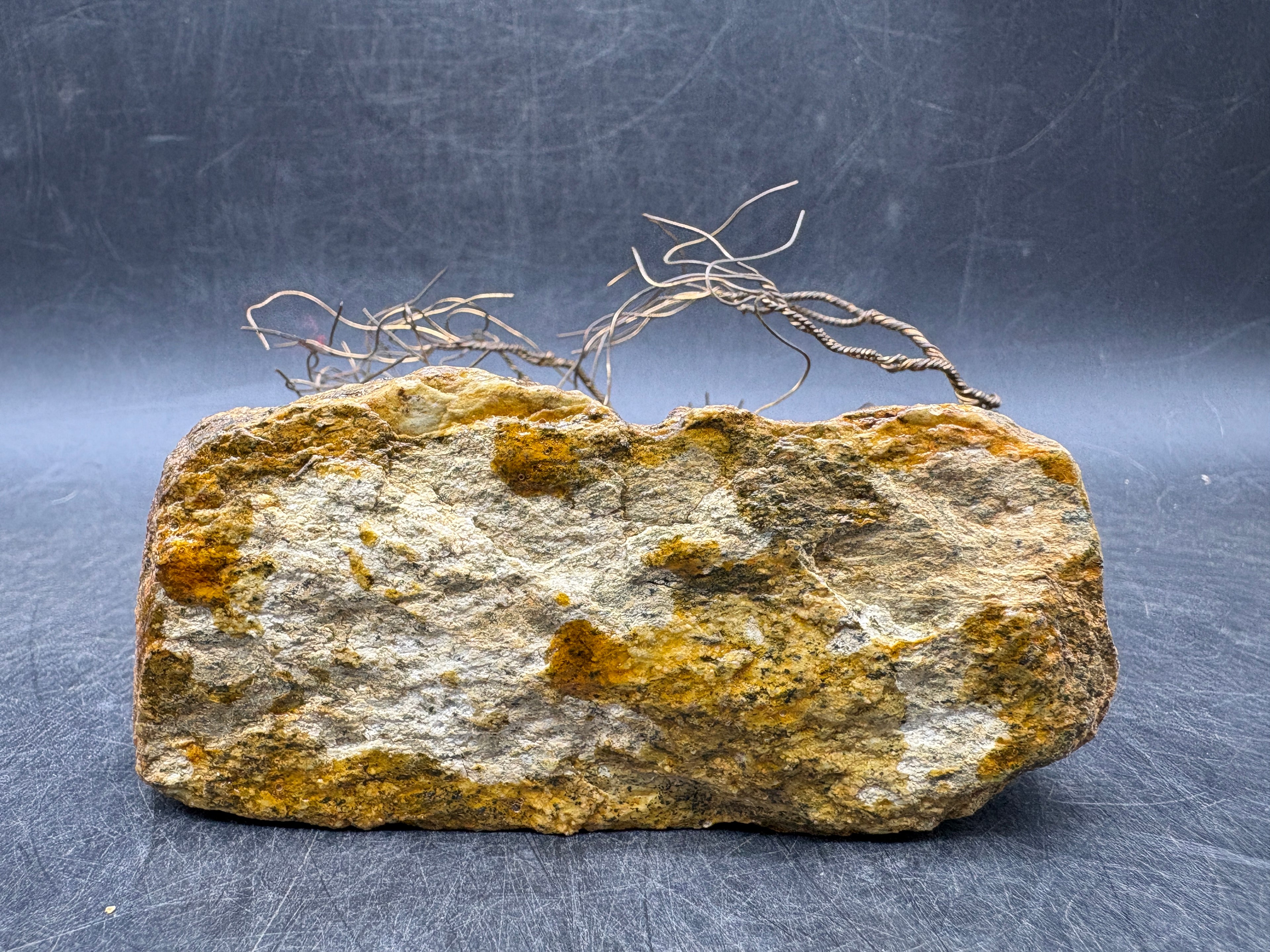 Vintage Handcrafted Wire Bonsai Tree Sculpture | Driftwood Base | MCM Organic Modern Art