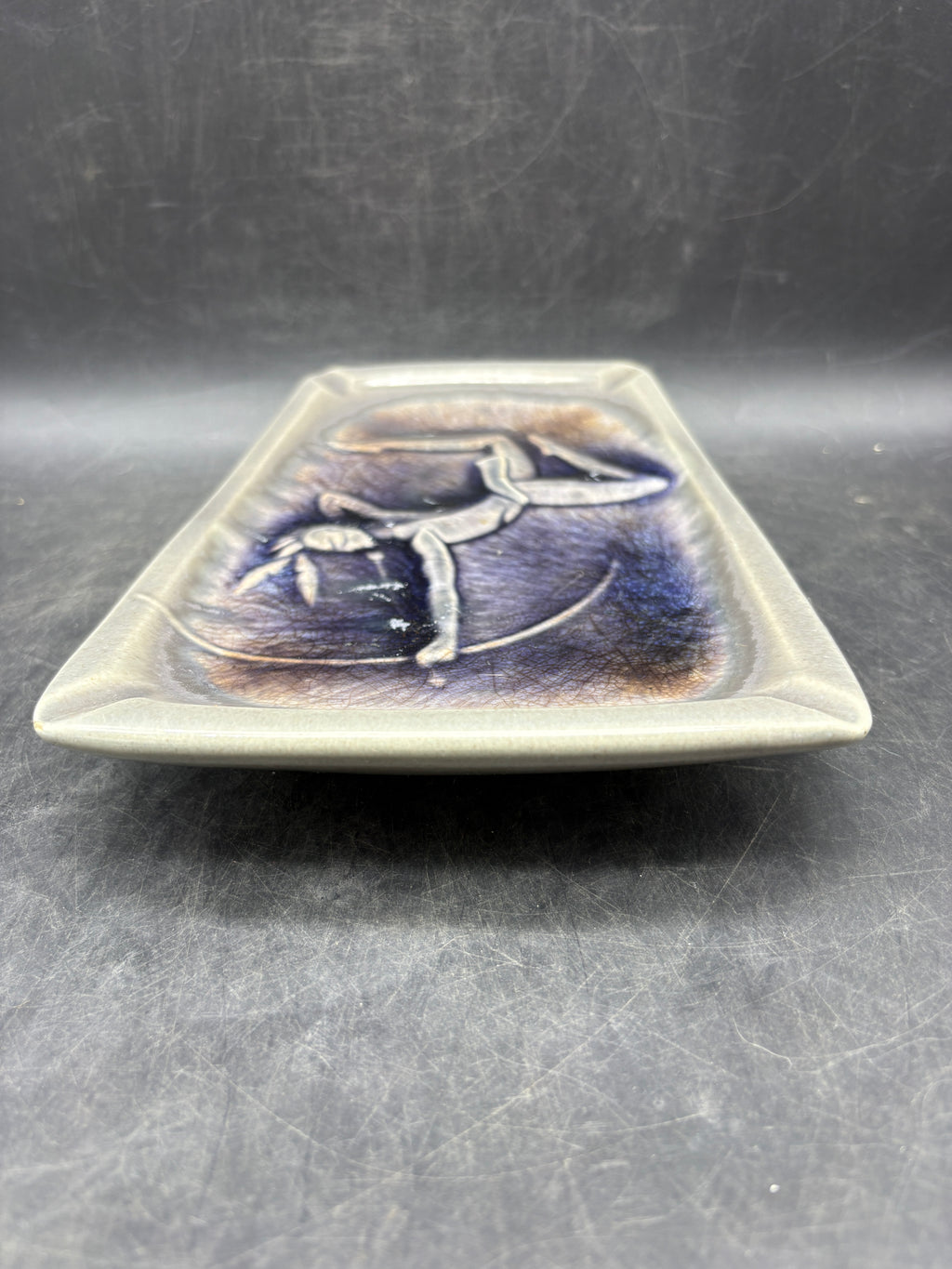 Vintage MCM Ceramic Ashtray | Archer Huntress Figural Design | Atomic Age Pottery Trinket Dish
