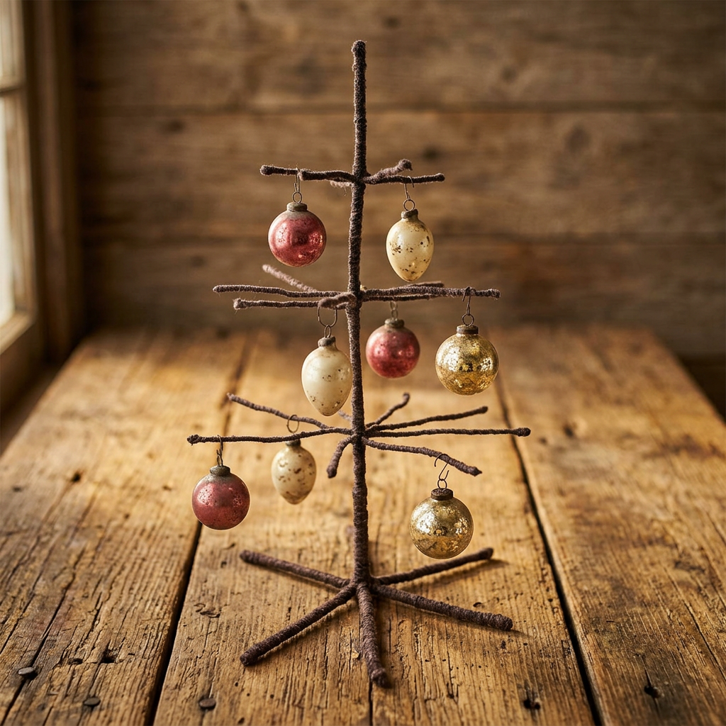 Woodland Woolie Ornament Display Tree - Brown, 24" Holiday