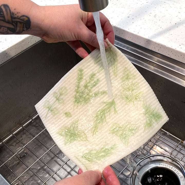 Herbs Swedish Dish Cloth | Eco-Friendly Reusable Kitchen Cloth