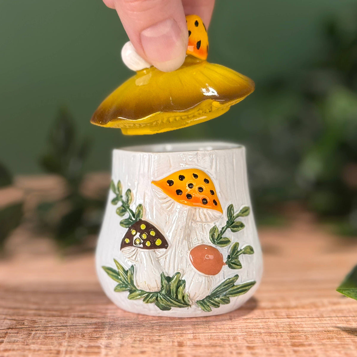 Merry Mushroom 70s Style Mini Resin Trinket Box
