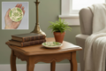 Handcrafted Pressed Flower Pottery Bowl - Trinket Dish