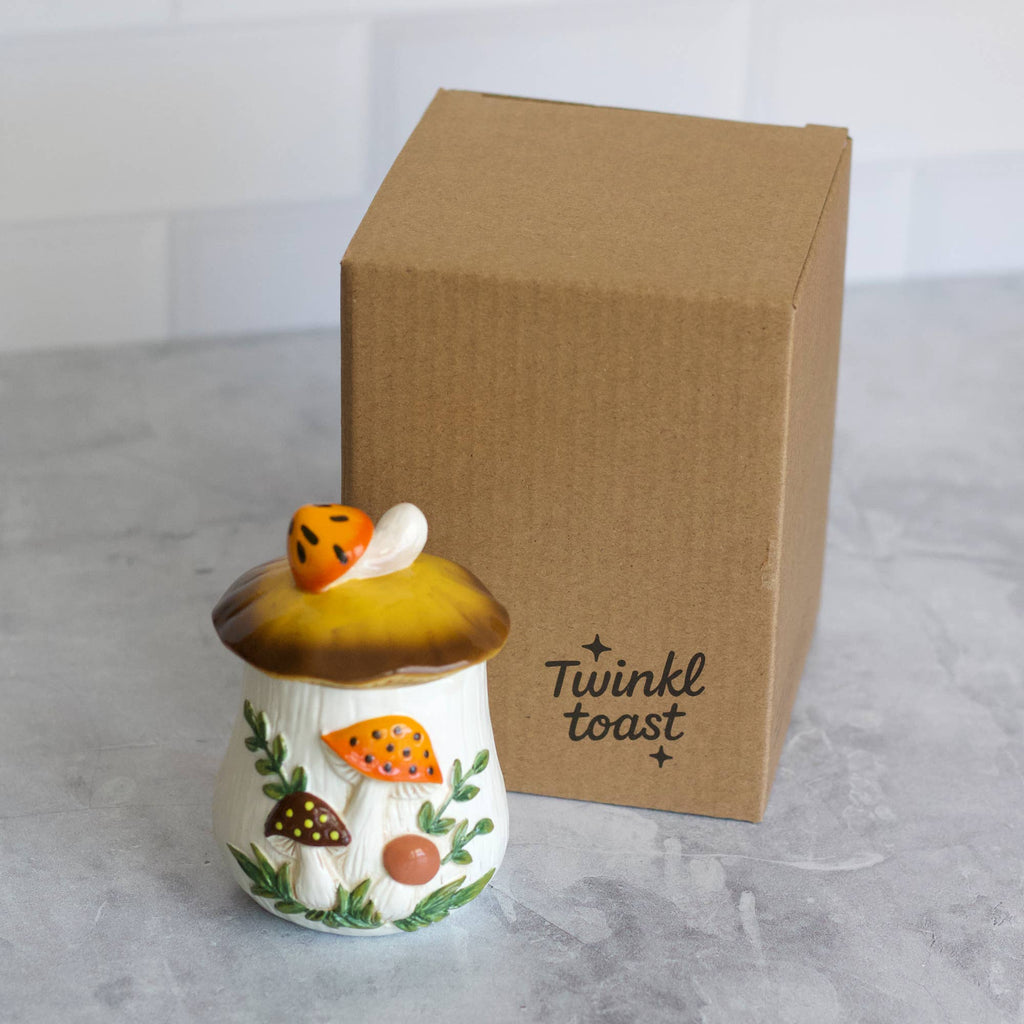 Merry Mushroom 70s Style Mini Resin Trinket Box