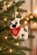 Snowflake Patches Dog Ornament | A Little Fetching Cheer