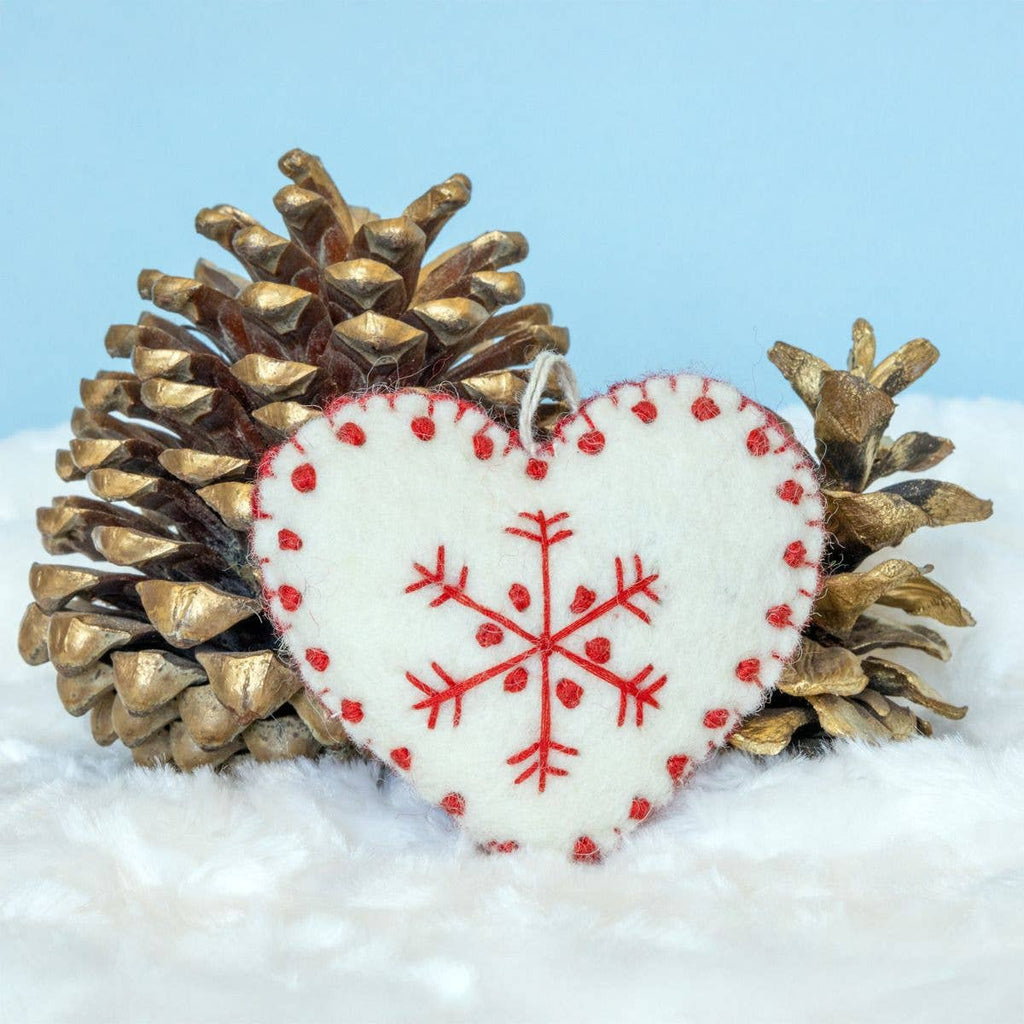 Snowflake Heart Ornament