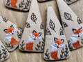Hand Embroidered Fox Hair Clip Barette