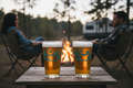 Retro Camper Trailer Pint Glass — 16 oz Screen-Printed Beer Glass | Teal Ink