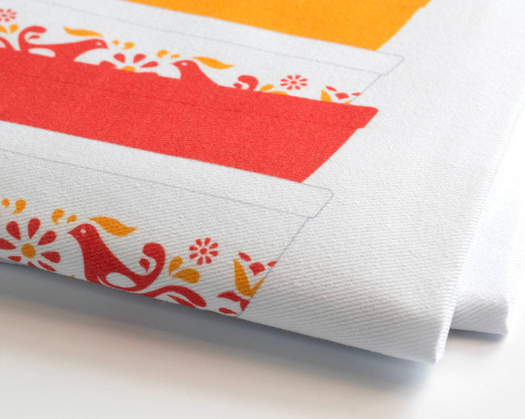 Vintage Pyrex style Bowl Stack Cotton Tea Towel, Butterprint