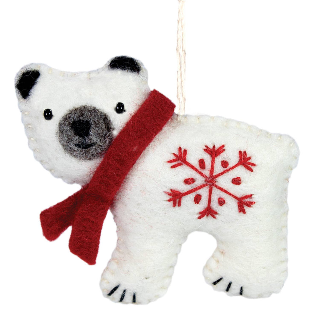 Snowflake Polar Bear Ornament | A Little Arctic Cheer