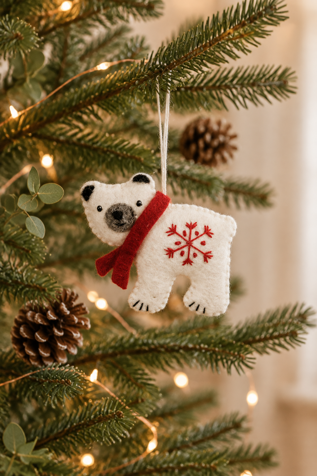 Snowflake Polar Bear Ornament | A Little Arctic Cheer