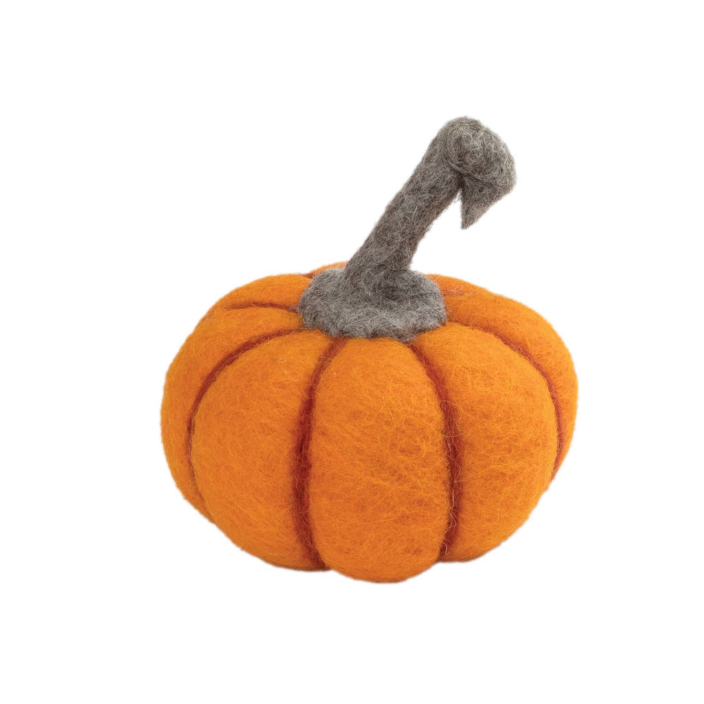 Mini Autumn Orange Felt Fairy Pumpkin