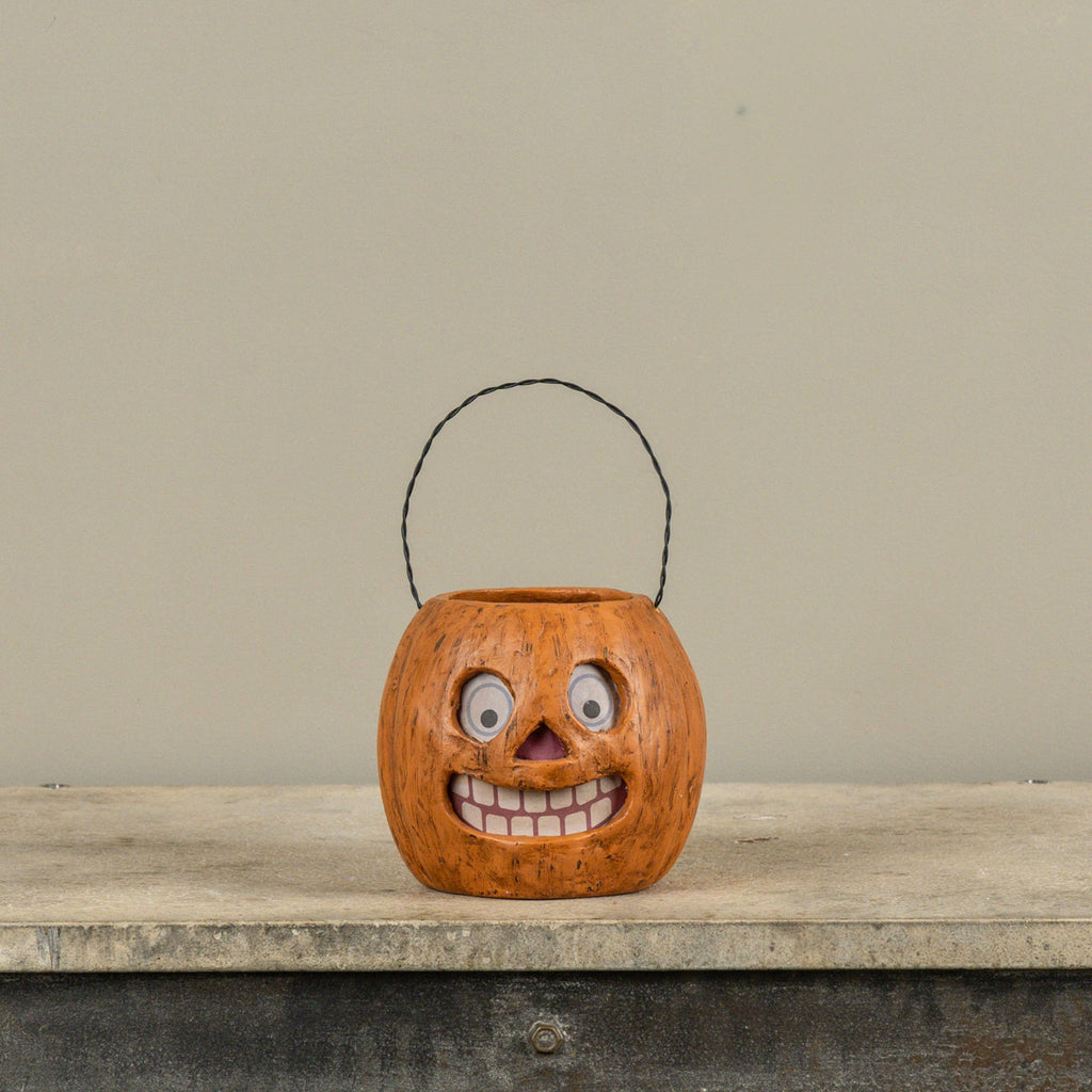 Jack-o’-Lantern Candy Container with Handle, 5"