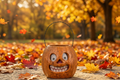 Jack-o’-Lantern Candy Container with Handle, 5"