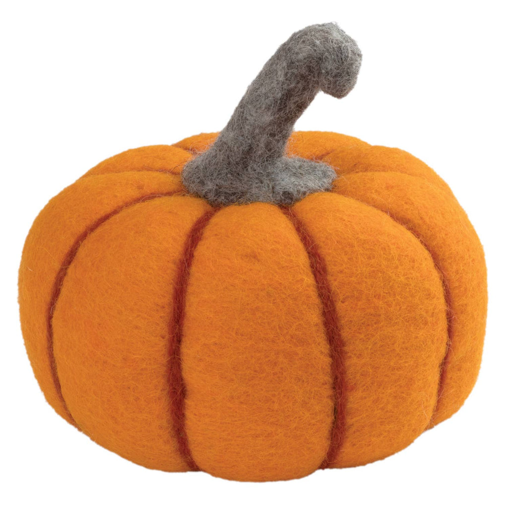 Medium Autumn Orange Felt Fairy Pumpkin