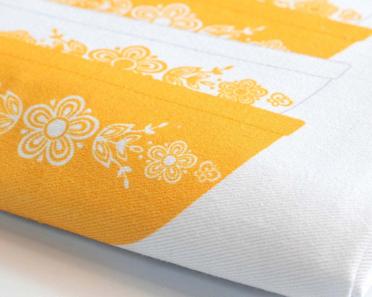 Vintage Bowl Stack Cotton Tea Towel, Friendship