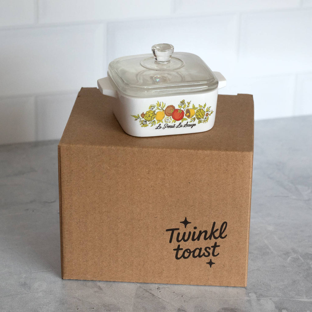 Spice of Life CorningWare Style Mini Resin Dish Trinket Box
