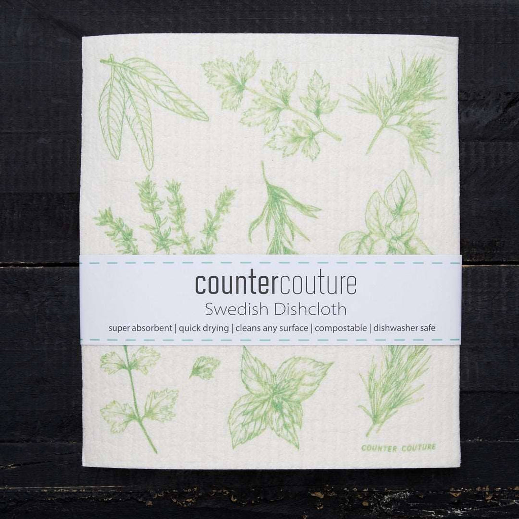 Herbs Swedish Dish Cloth | Eco-Friendly Reusable Kitchen Cloth