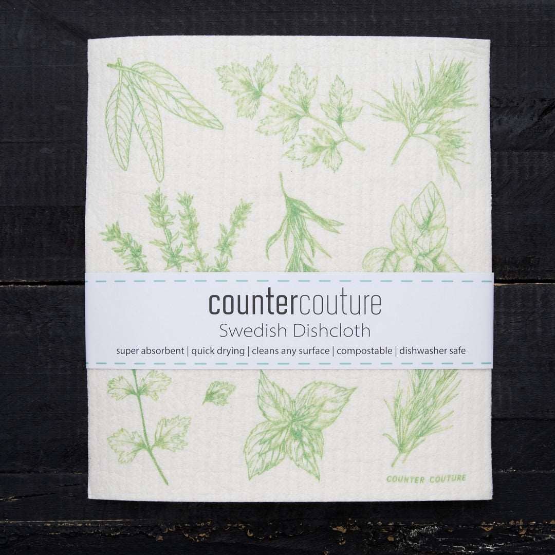 Herbs Swedish Dish Cloth | Eco-Friendly Reusable Kitchen Cloth