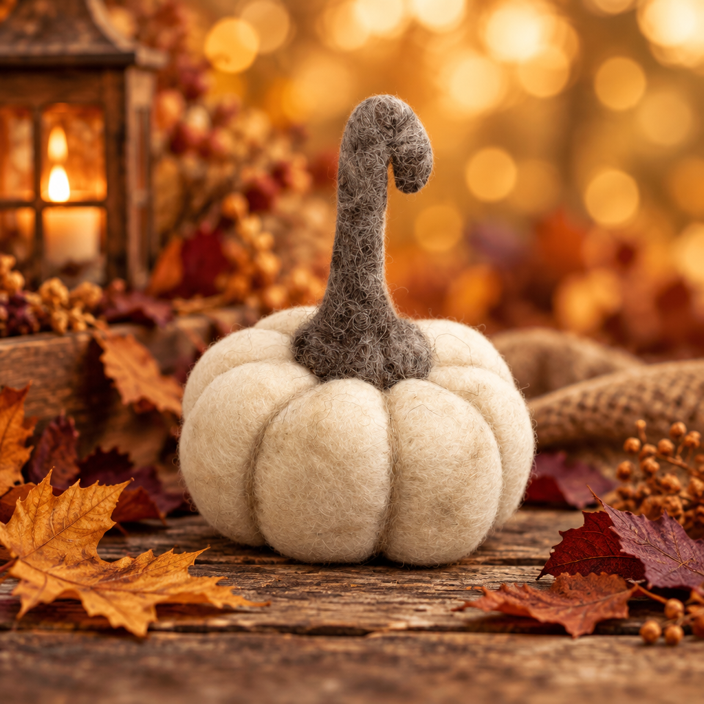 Small Autumn Ghost Pumpkin