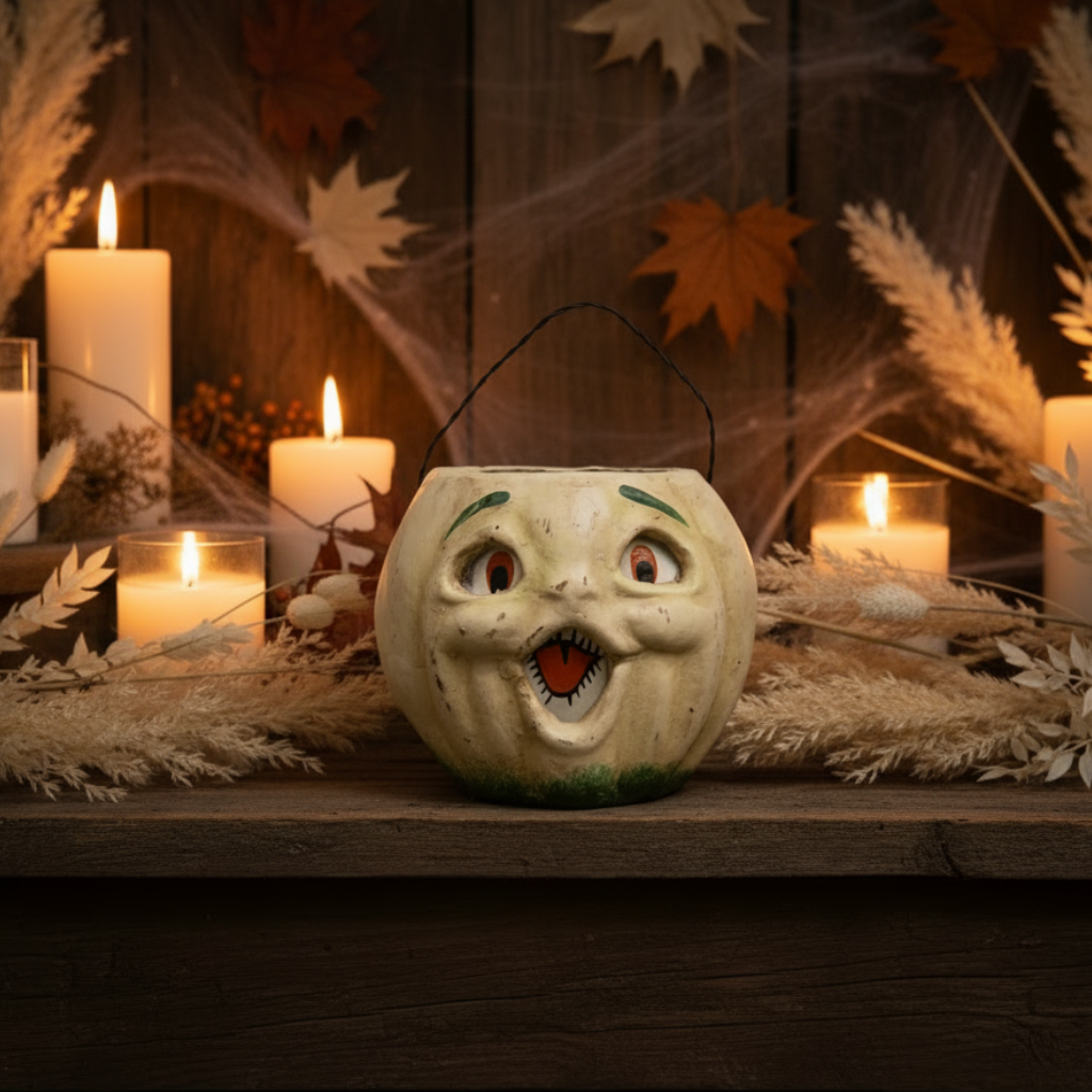 5" White Jack O' Lantern Choir Boy Figurine – Halloween Home Decor